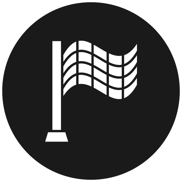 El icono del vector de finalización de la bandera se puede utilizar para el conjunto de iconos deportivos