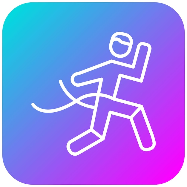 El icono del vector de finalización de la carrera se puede usar para el conjunto de iconos de aptitud física