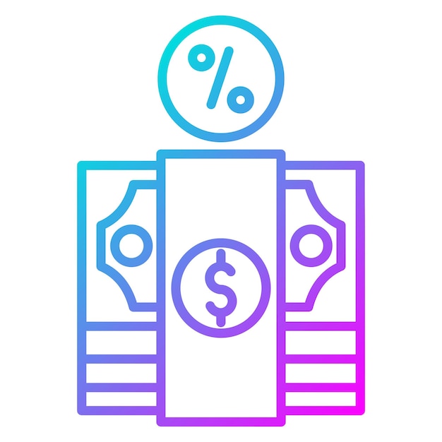 El icono del vector de financiación de la deuda se puede utilizar para el conjunto de iconos de crédito y préstamo