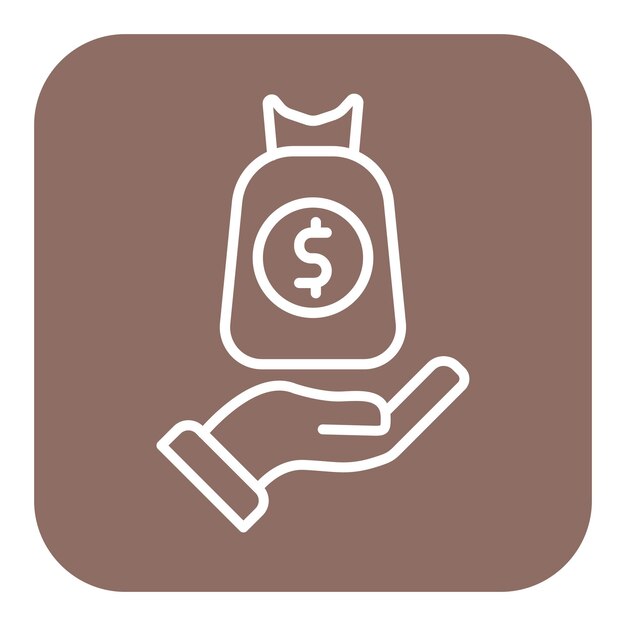 El icono del vector financiero se puede utilizar para el conjunto de iconos de Derechos Humanos