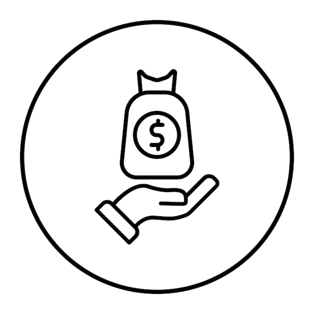 El icono del vector financiero se puede utilizar para el conjunto de iconos de Derechos Humanos