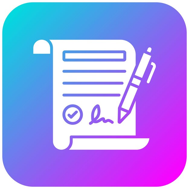 El icono del vector de firmas se puede utilizar para el conjunto de iconos de Business Economy
