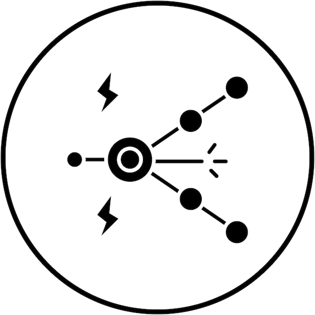 El icono del vector de fisión nuclear se puede utilizar para el conjunto de iconos de energía nuclear