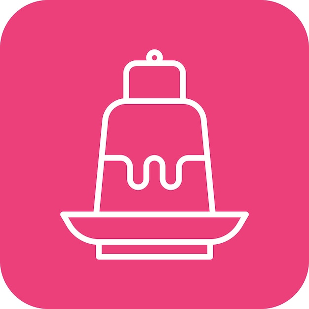 El icono del vector de flanco se puede usar para el conjunto de iconos de cumpleaños