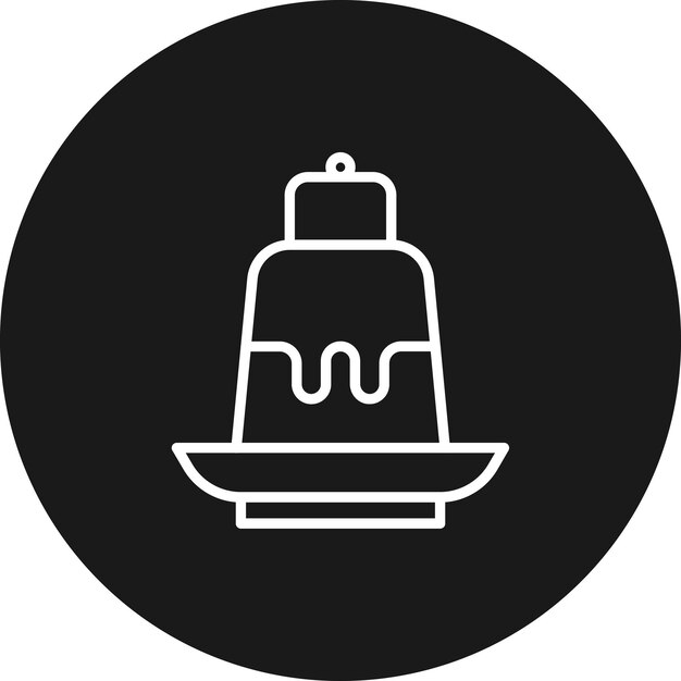 El icono del vector de flanco se puede usar para el conjunto de iconos de cumpleaños