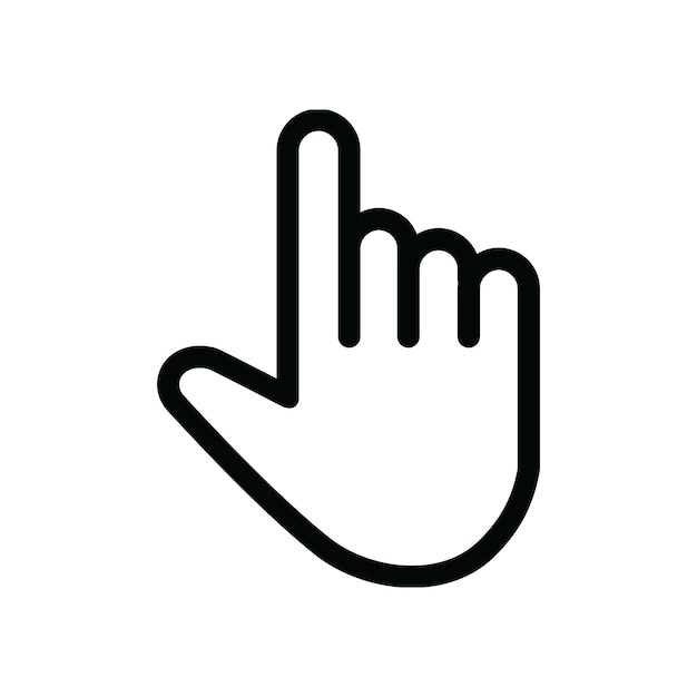 Ícono del vector de la flecha del puntero Símbolo del cursor del ratón de la computadora Ilustración vectorial