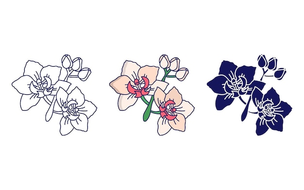 Icono de vector de flor de reina de la noche