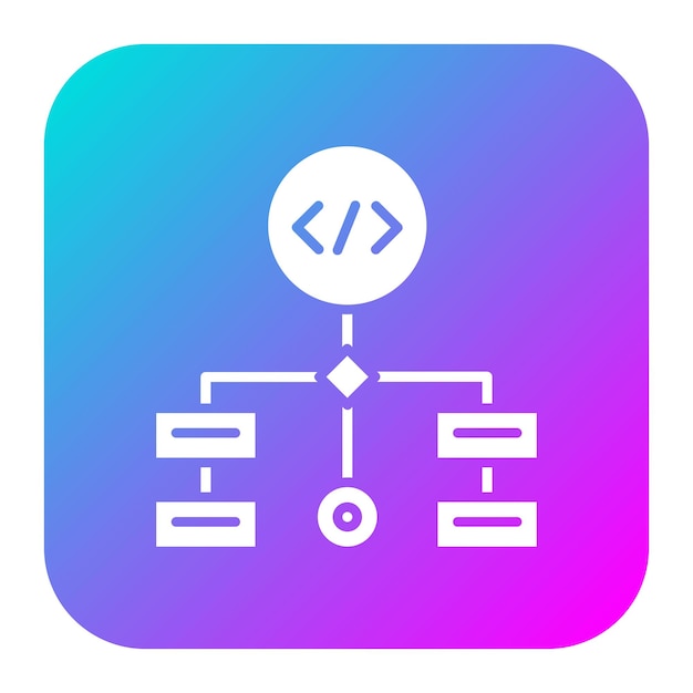 El icono del vector de flujo de trabajo se puede utilizar para el conjunto de iconos de codificación y desarrollo