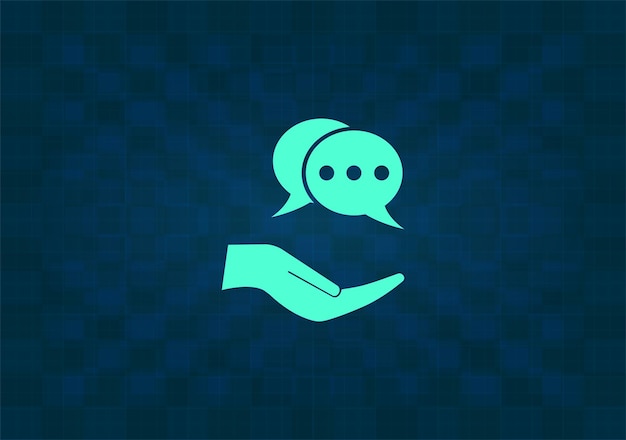 Icono de vector en fondo azul