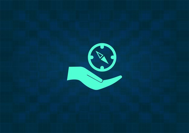 Icono de vector en fondo azul