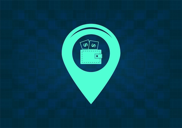 Icono de vector en fondo azul