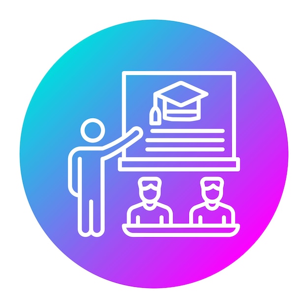 El icono del vector de formación profesional se puede utilizar para el conjunto de iconos de educación en línea