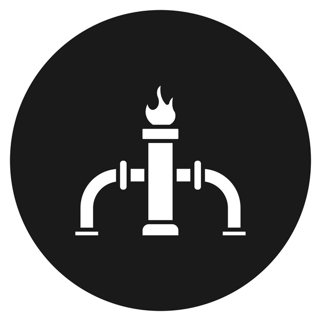 El icono del vector de fracking se puede utilizar para el conjunto de iconos de la industria de la gasolina