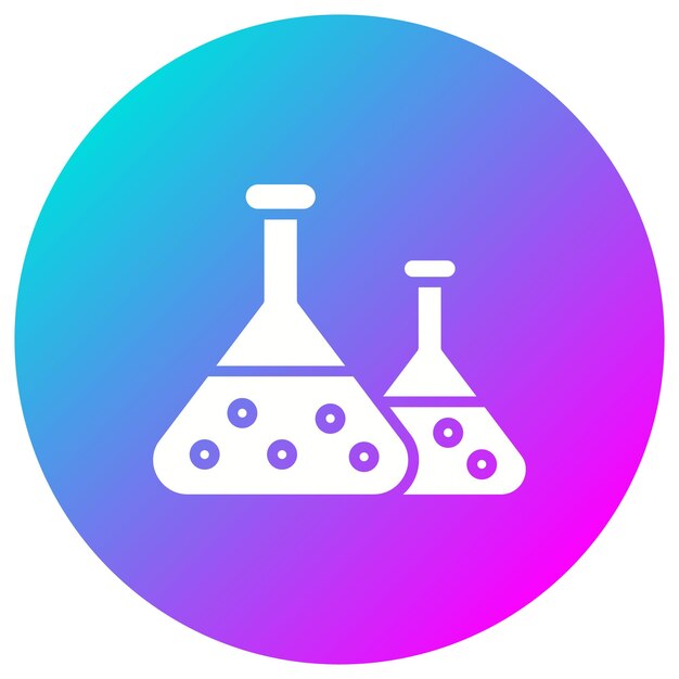El icono del vector de frascos se puede utilizar para el conjunto de iconos de química