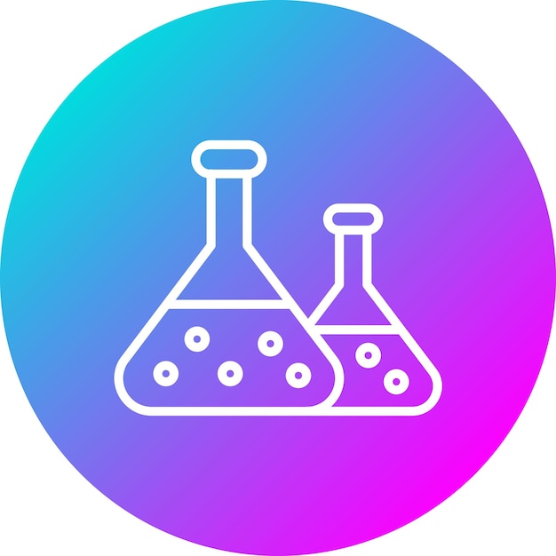 El icono del vector de frascos se puede utilizar para el conjunto de iconos de química