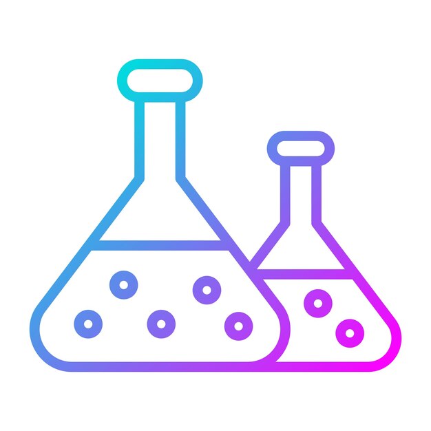 El icono del vector de frascos se puede utilizar para el conjunto de iconos de química