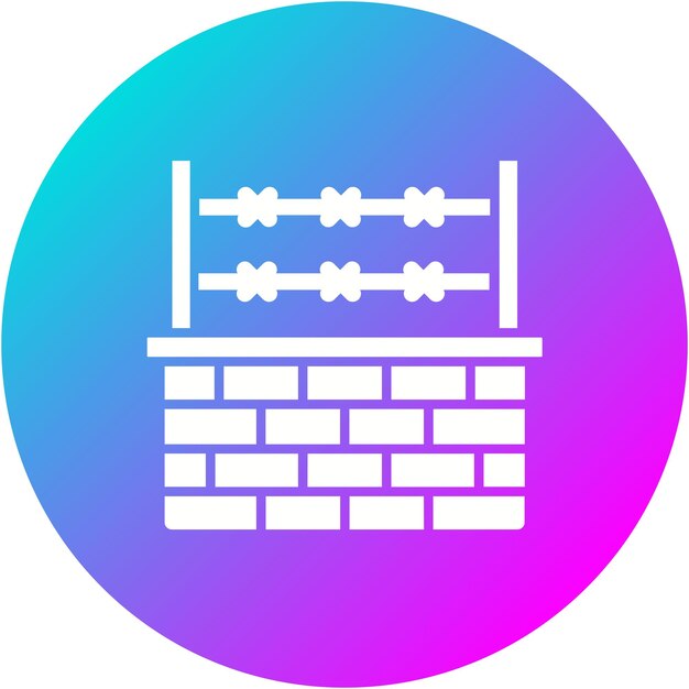 El icono del vector de la frontera del escudo se puede usar para el conjunto de iconos de inmigración