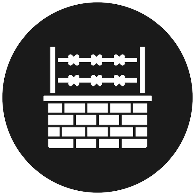 El icono del vector de la frontera del escudo se puede usar para el conjunto de iconos de inmigración