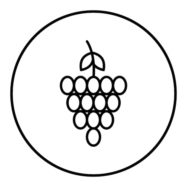 El icono del vector de frutas se puede utilizar para el conjunto de iconos del supermercado