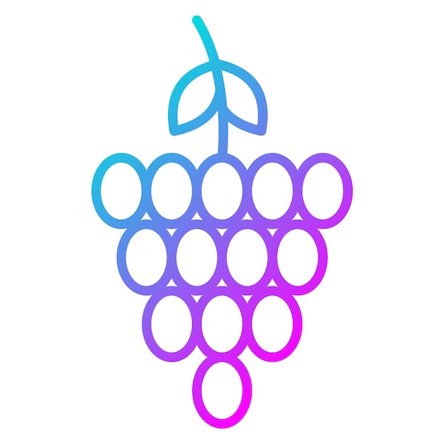 El icono del vector de frutas se puede utilizar para el conjunto de iconos del supermercado