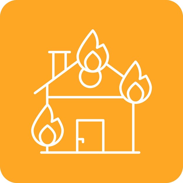 El icono del vector de fuego se puede usar para el conjunto de iconos de desastres naturales