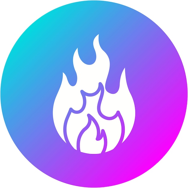 El icono del vector de fuego se puede utilizar para el conjunto de iconos de servicios de emergencia