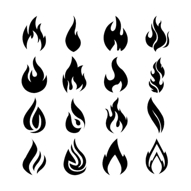 Icono del vector de fuego