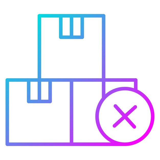 El icono del vector fuera de stock se puede utilizar para el conjunto de iconos del almacén
