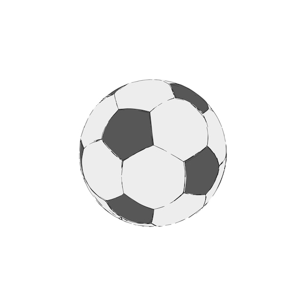 Icono de vector de fútbol. Balón de fútbol dibujado a mano.