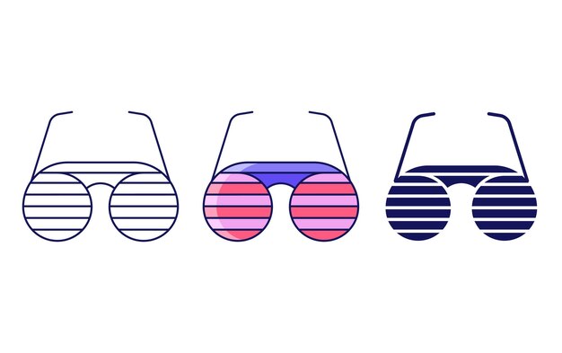 Vector icono de vector de gafas de sol