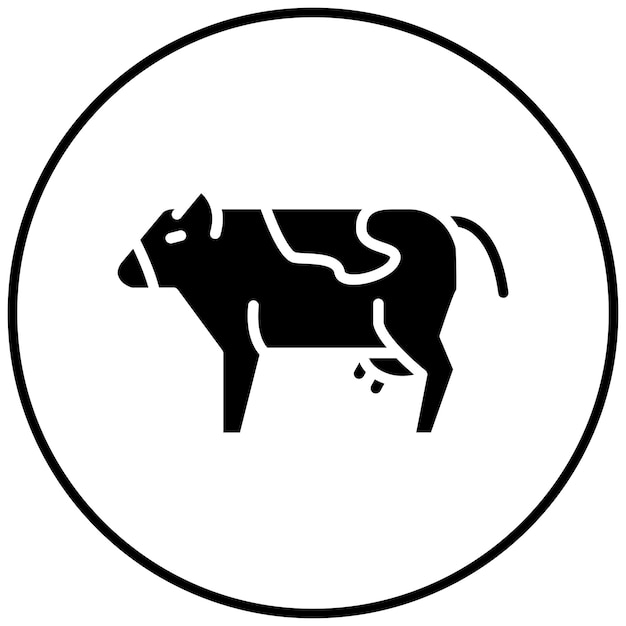 El icono del vector de ganado se puede usar para el iconset de Festa Junina
