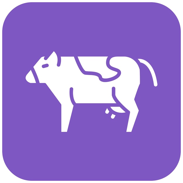 El icono del vector de ganado se puede usar para el iconset de Festa Junina