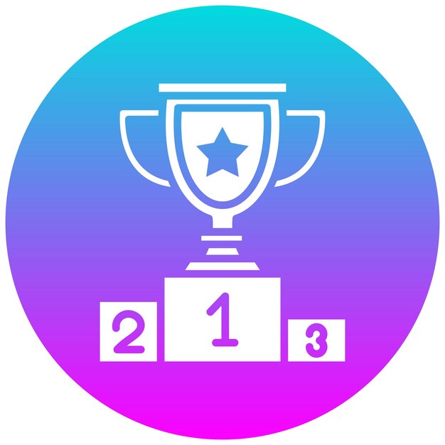 El icono del vector ganador se puede usar para el conjunto de iconos de rugby