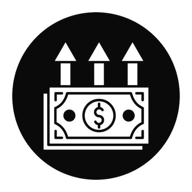 El icono del vector de ganancias brutas se puede utilizar para el conjunto de iconos de crédito y préstamo