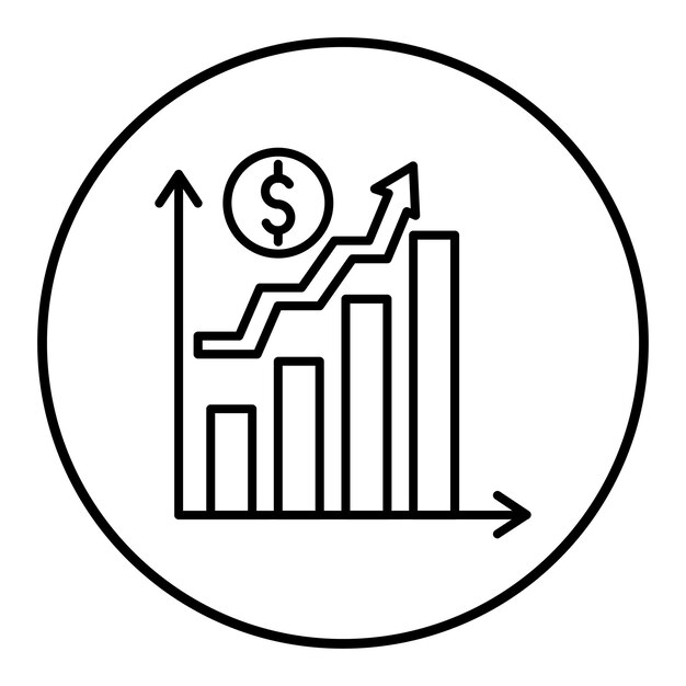 El icono del vector de ganancias se puede utilizar para el conjunto de iconos de crédito y préstamo