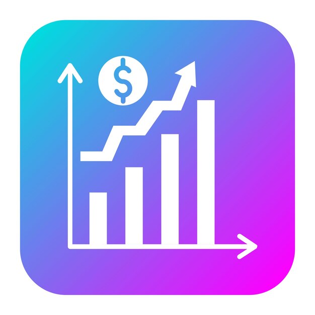 El icono del vector de ganancias se puede utilizar para el conjunto de iconos de crédito y préstamo