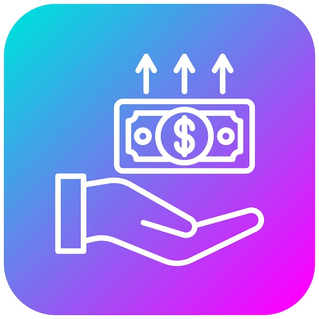 El icono del vector de ganancias se puede utilizar para el conjunto de iconos de finanzas y dinero