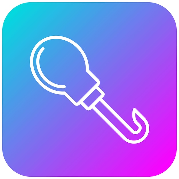 El icono del vector de gancho se puede usar para el conjunto de iconos de Shoemaker