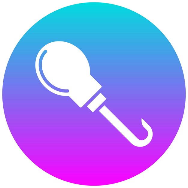 El icono del vector de gancho se puede usar para el conjunto de iconos de Shoemaker