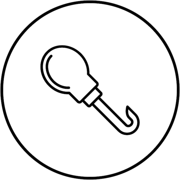 El icono del vector de gancho se puede usar para el conjunto de iconos de Shoemaker