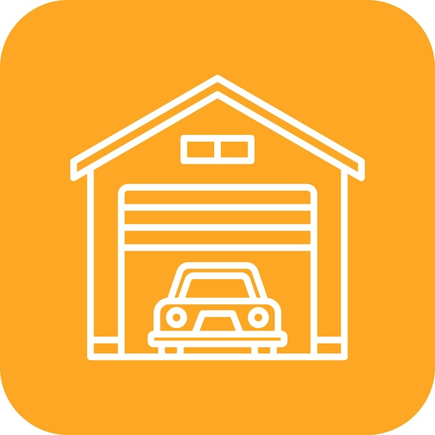 El icono del vector de garaje se puede utilizar para el conjunto de iconos de reparación de automóviles