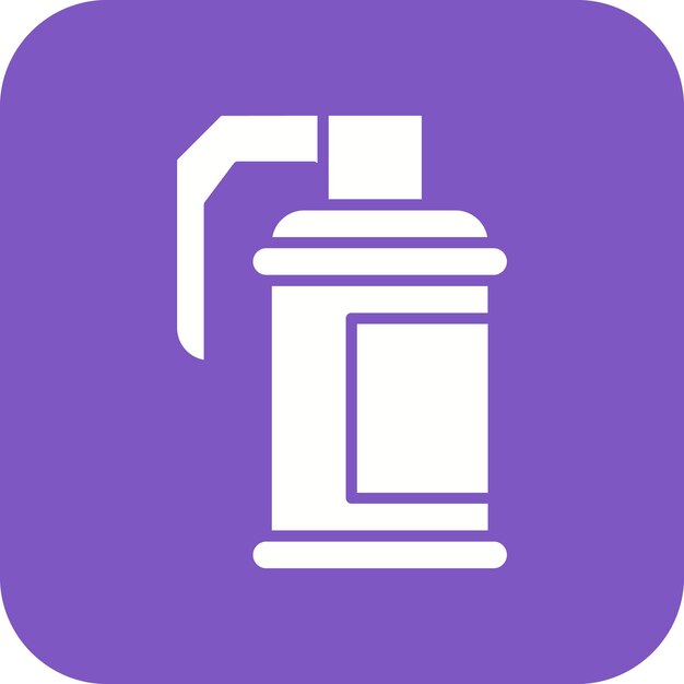 El icono del vector de gas lacrimógeno se puede usar para el conjunto de iconos de la policía