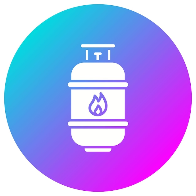El icono del vector de gas se puede utilizar para el conjunto de iconos de la industria de la gasolina