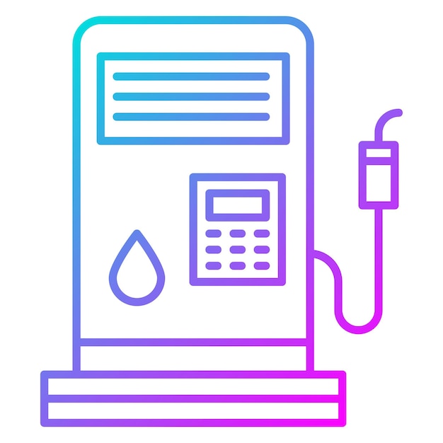 El icono del vector de gasolina se puede utilizar para el conjunto de iconos de energía nuclear