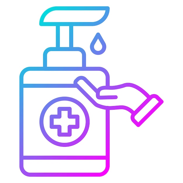 El icono del vector de gel de la mano se puede usar para el conjunto de iconos del spa