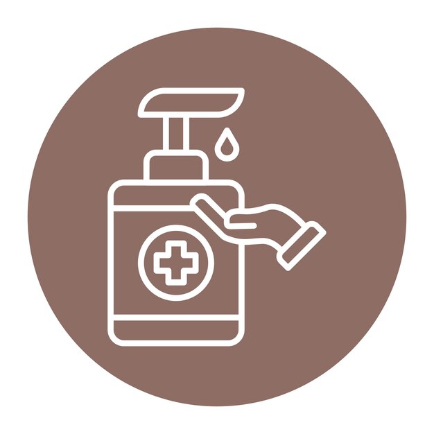 El icono del vector de gel de la mano se puede usar para el conjunto de iconos del spa