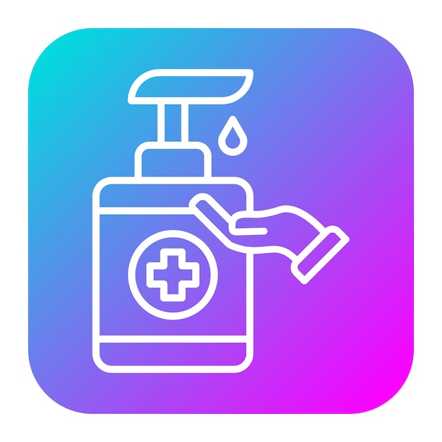 El icono del vector de gel de la mano se puede usar para el conjunto de iconos del spa