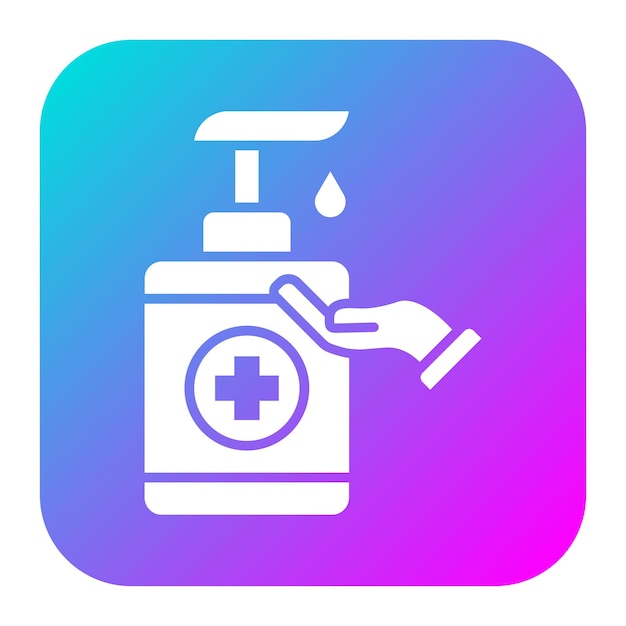 El icono del vector de gel de la mano se puede usar para el conjunto de iconos del spa