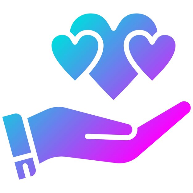 El icono del vector de generosidad se puede usar para el conjunto de iconos de rasgos de personalidad