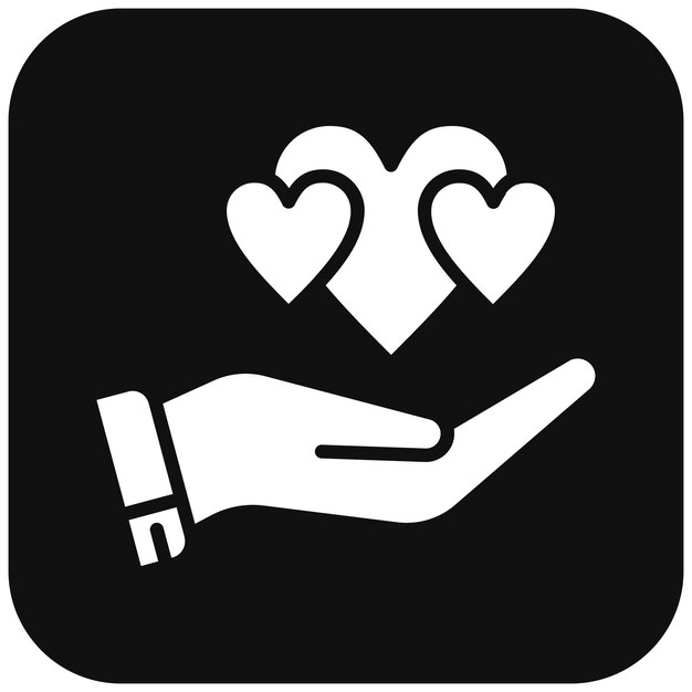 El icono del vector de generosidad se puede usar para el conjunto de iconos de rasgos de personalidad